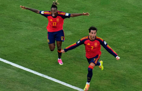Spain wins the World Cup by beating Argentina 1-0 on Ferran Torres' goal in extra time